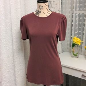 Express Mauve Puff Sleeve Blouse